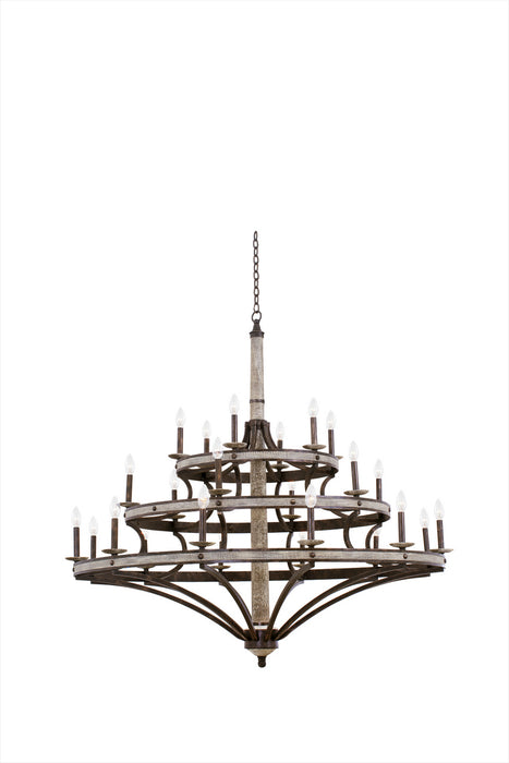 Kalco 7044FG 24 Light Chandelier, Florence Gold