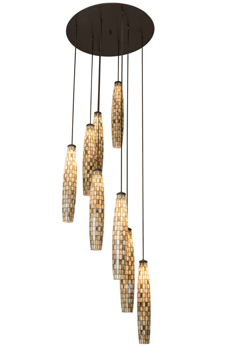 Meyda Tiffany 163901 Eight Light Pendant, Timeless Bronze