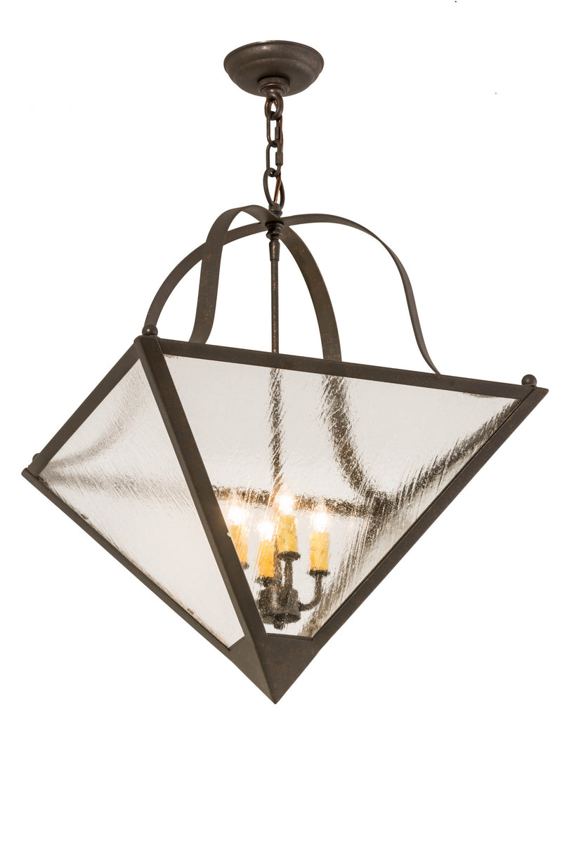 Meyda Tiffany 170136 Four Light Pendant, Gilded Tobacco