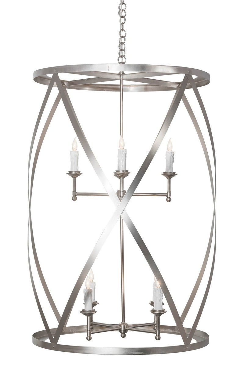 Meyda Tiffany 172872 Eight Light Pendant, Brushed Nickel