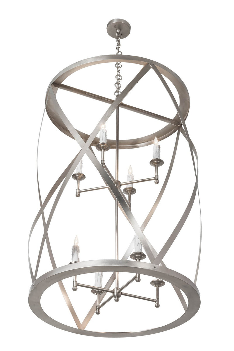 Meyda Tiffany 172872 Eight Light Pendant, Brushed Nickel