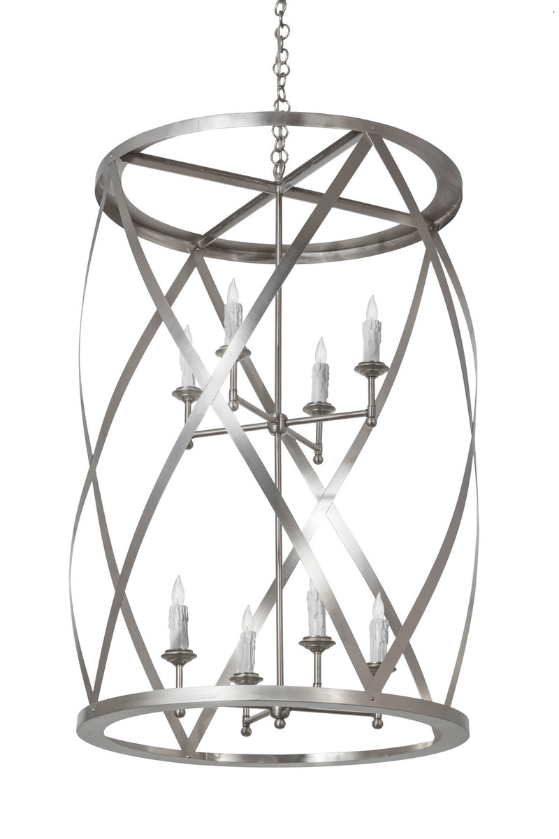 Meyda Tiffany 172872 Eight Light Pendant, Brushed Nickel