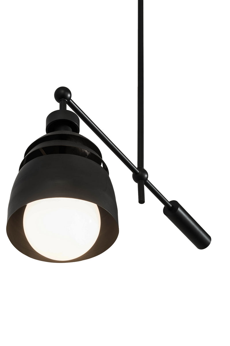 Meyda Tiffany 175788 One Light Pendant, Matte Black