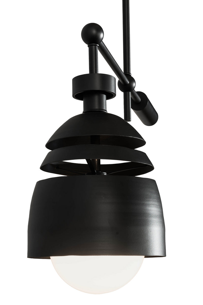 Meyda Tiffany 175788 One Light Pendant, Matte Black