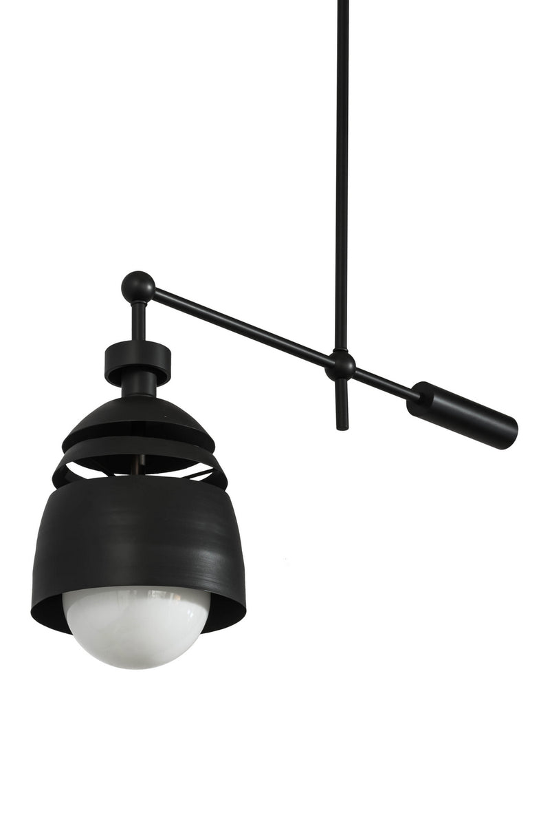 Meyda Tiffany 175788 One Light Pendant, Matte Black