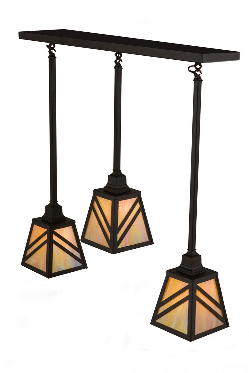 Meyda Tiffany 177095 Three Light Pendant, Oil Rubbed Bronze