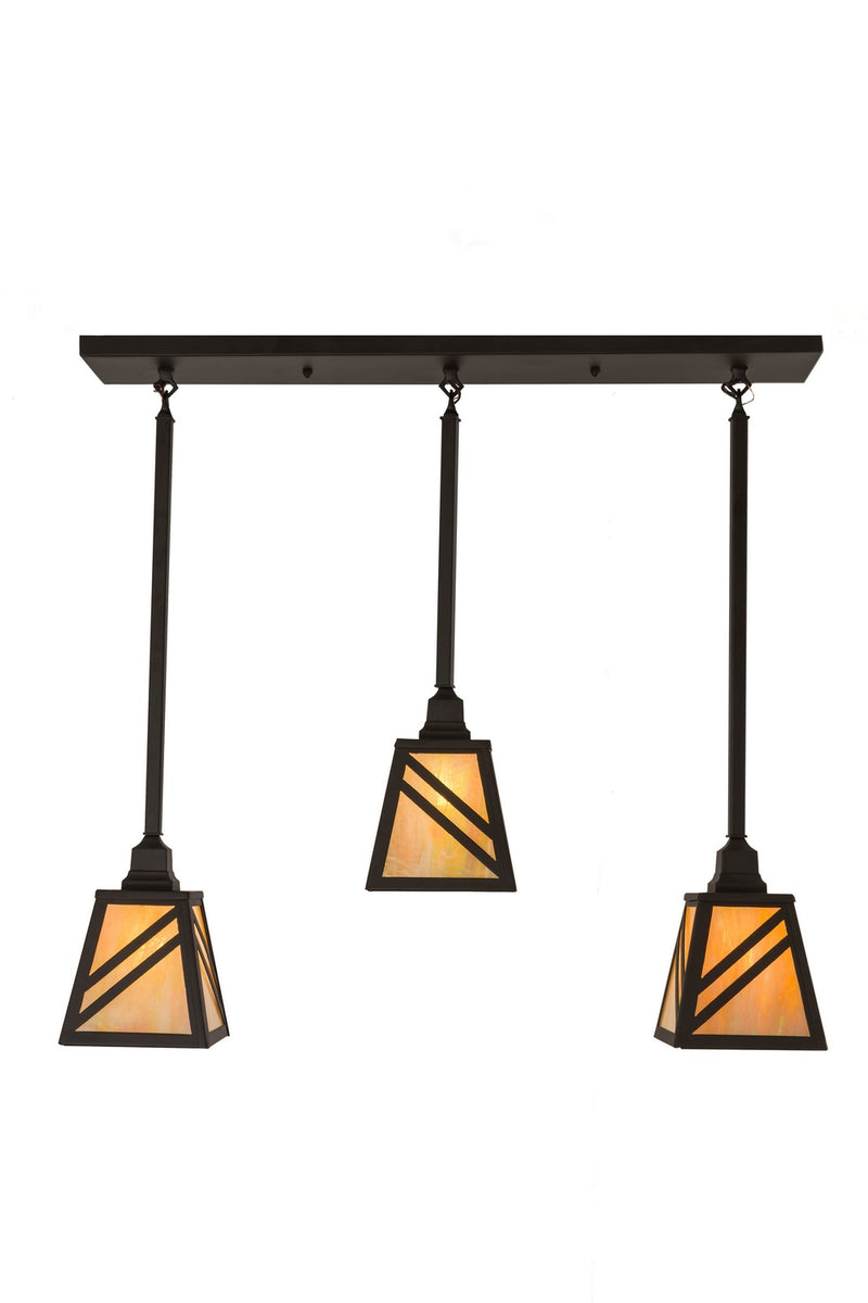Meyda Tiffany 177095 Three Light Pendant, Oil Rubbed Bronze
