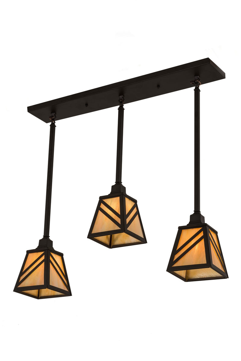 Meyda Tiffany 177095 Three Light Pendant, Oil Rubbed Bronze