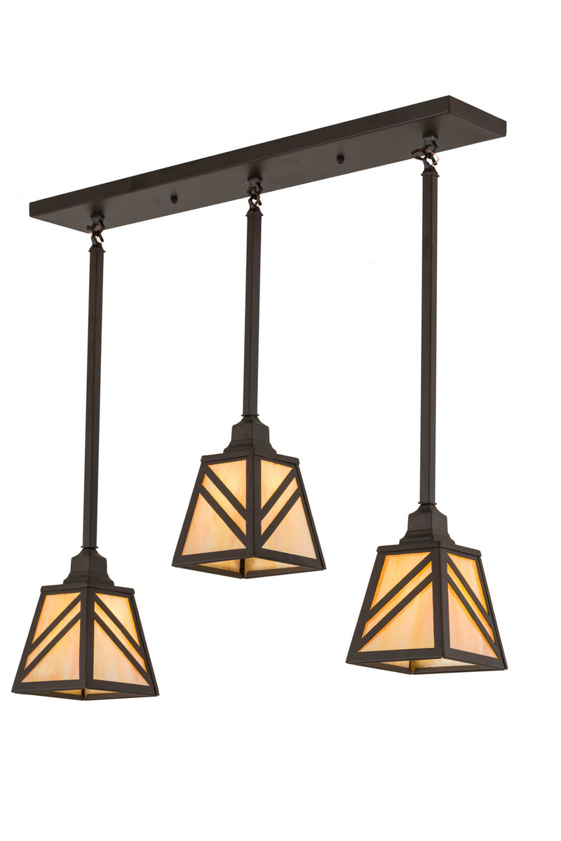 Meyda Tiffany 177095 Three Light Pendant, Oil Rubbed Bronze