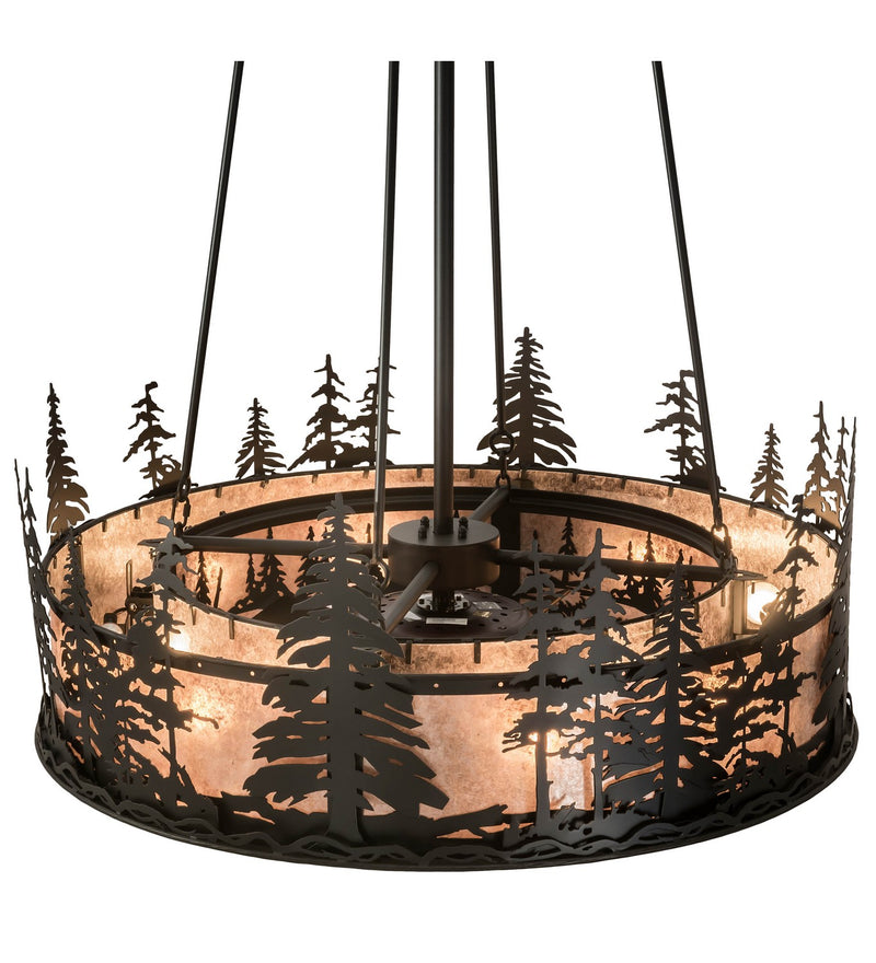 Meyda Tiffany 178020 Eight Light Chandel-Air, Black Metal,Wrought Iron
