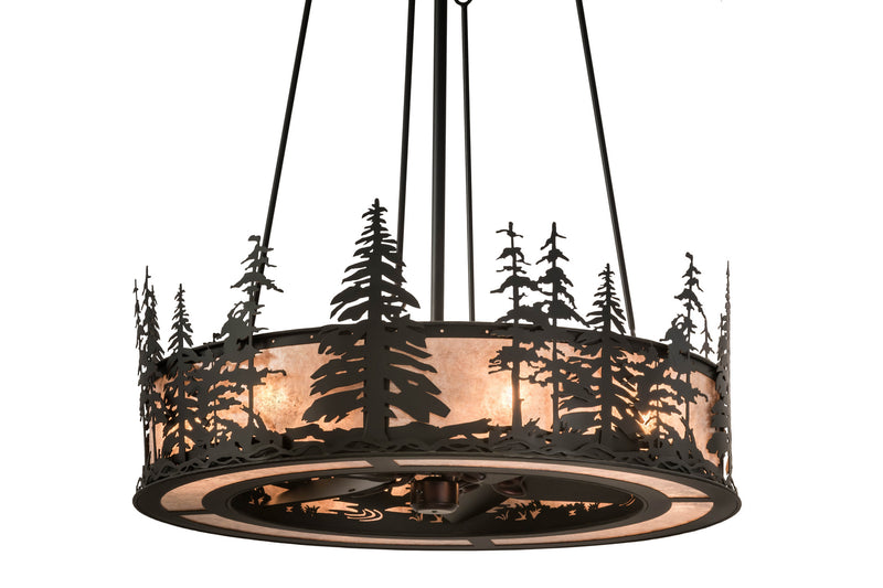 Meyda Tiffany 178020 Eight Light Chandel-Air, Black Metal,Wrought Iron