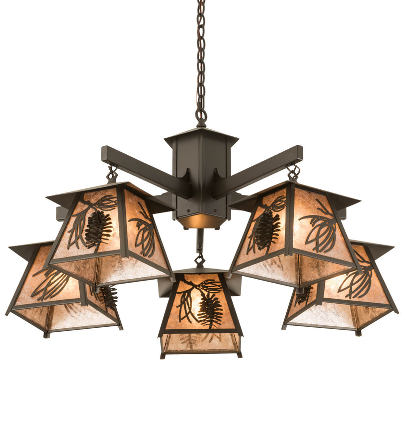 Meyda Tiffany 178527 Five Light Chandelier, Timeless Bronze