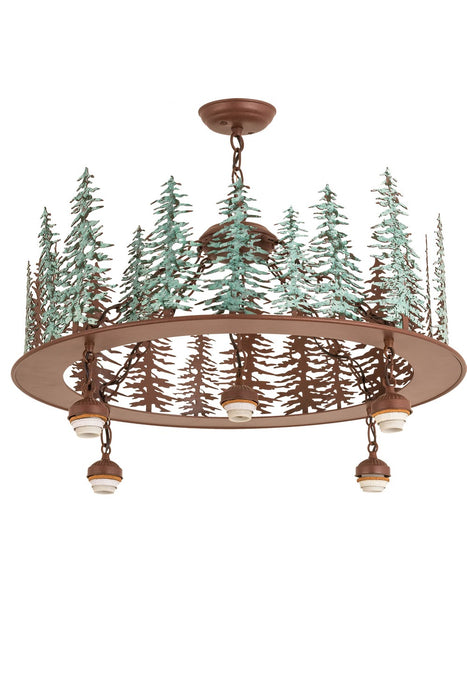 Meyda Tiffany 180201 Five Light Chandelier, Rust