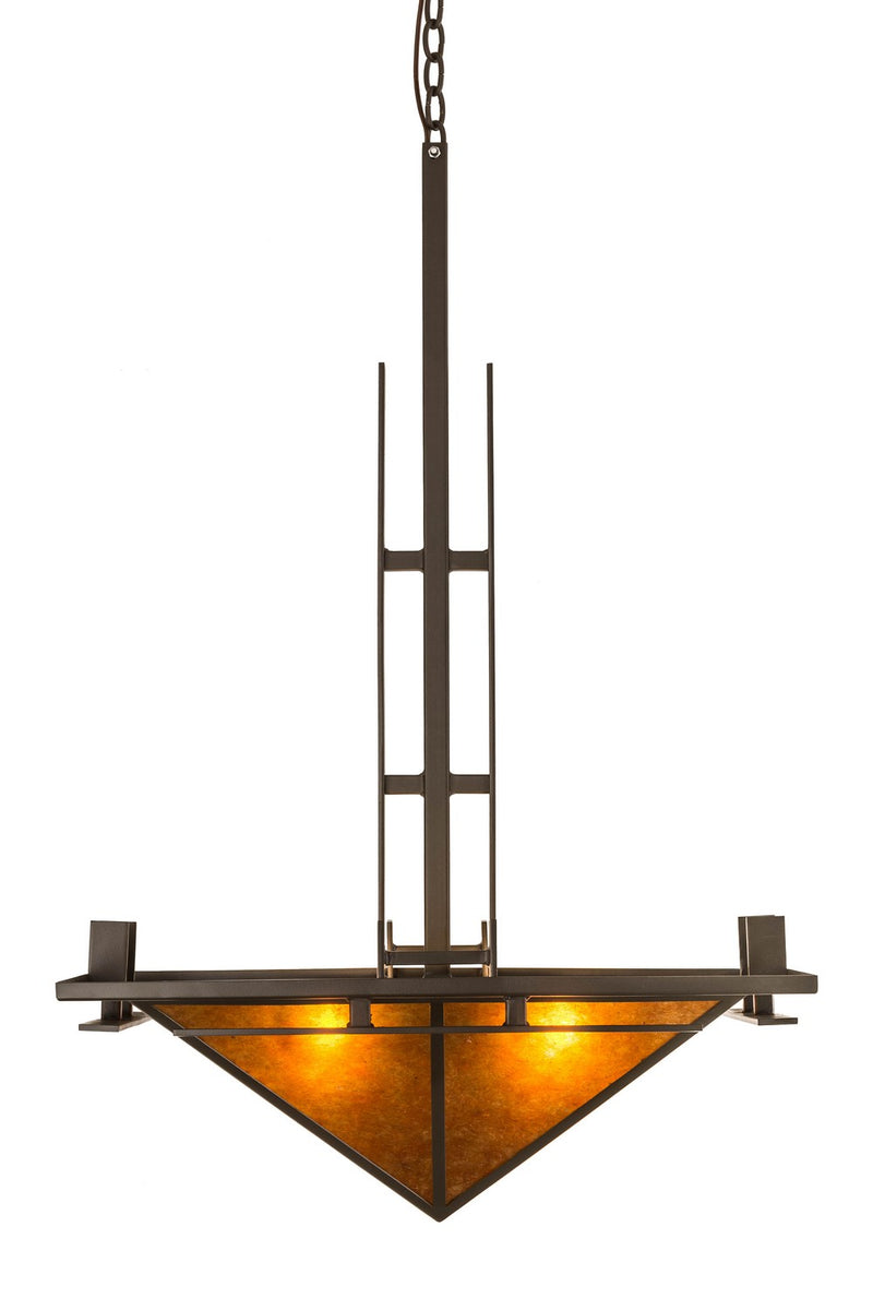 Meyda Tiffany 180347 Four Light Pendant, Timeless Bronze