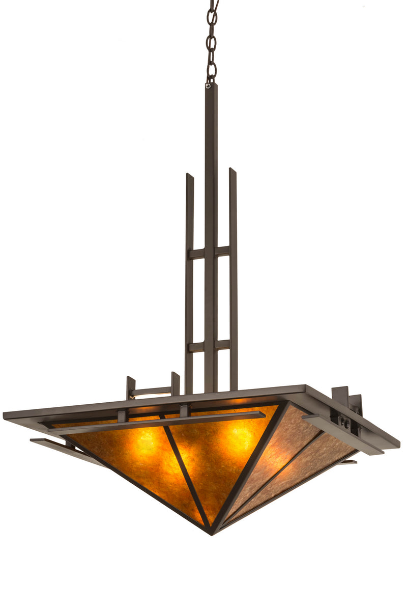 Meyda Tiffany 180347 Four Light Pendant, Timeless Bronze