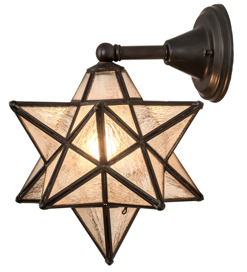 Meyda Tiffany 180419 One Light Wall Sconce, Craftsman Brown