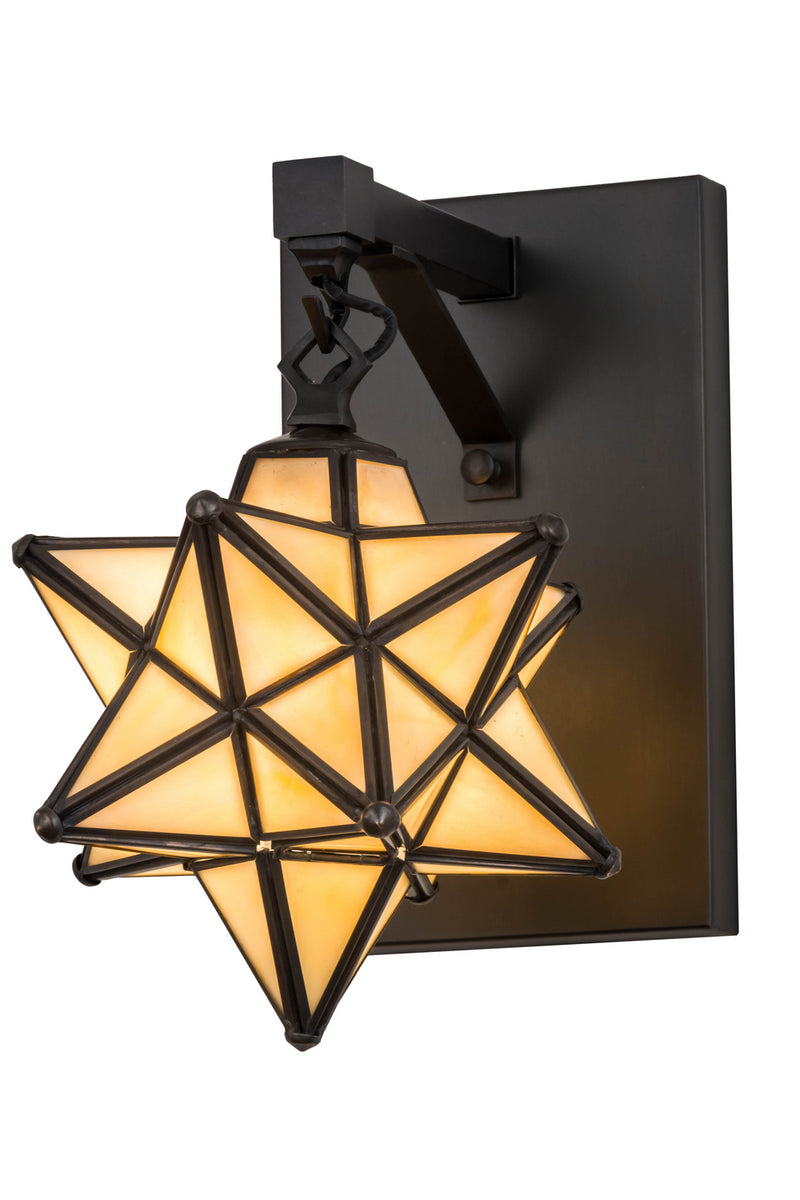 Meyda Tiffany 180438 One Light Wall Sconce, Craftsman Brown