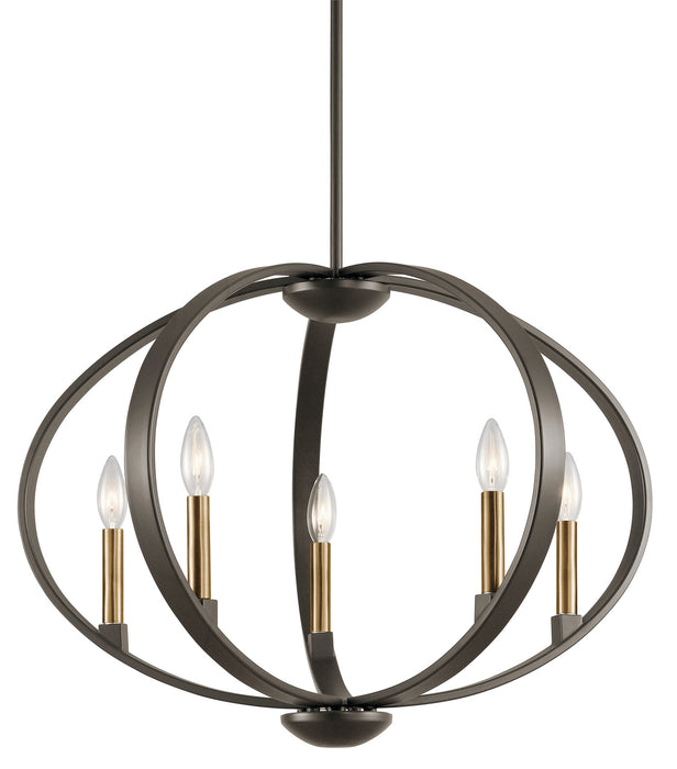 Kichler 43871OZ Five Light Chandelier, Olde Bronze