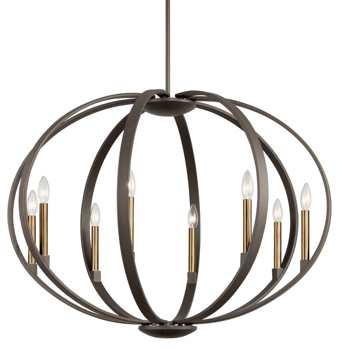 Kichler 43872OZ Eight Light Chandelier, Olde Bronze