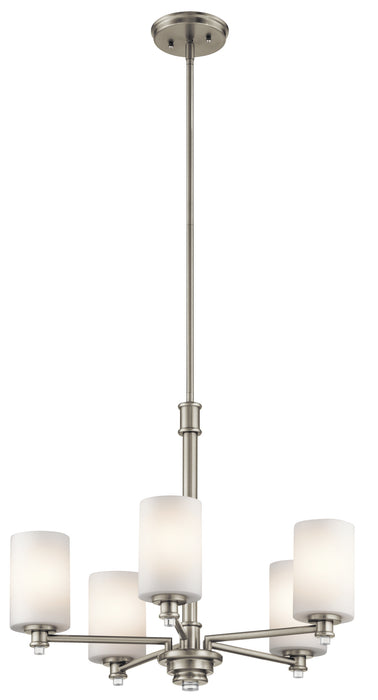Kichler 43923NI Five Light Chandelier, Brushed Nickel