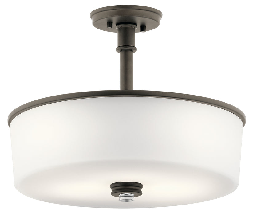 Kichler 43925OZ Three Light Pendant/Semi Flush, Olde Bronze