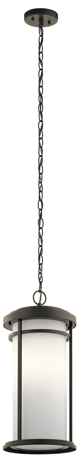 Kichler 49689OZ One Light Outdoor Pendant, Olde Bronze