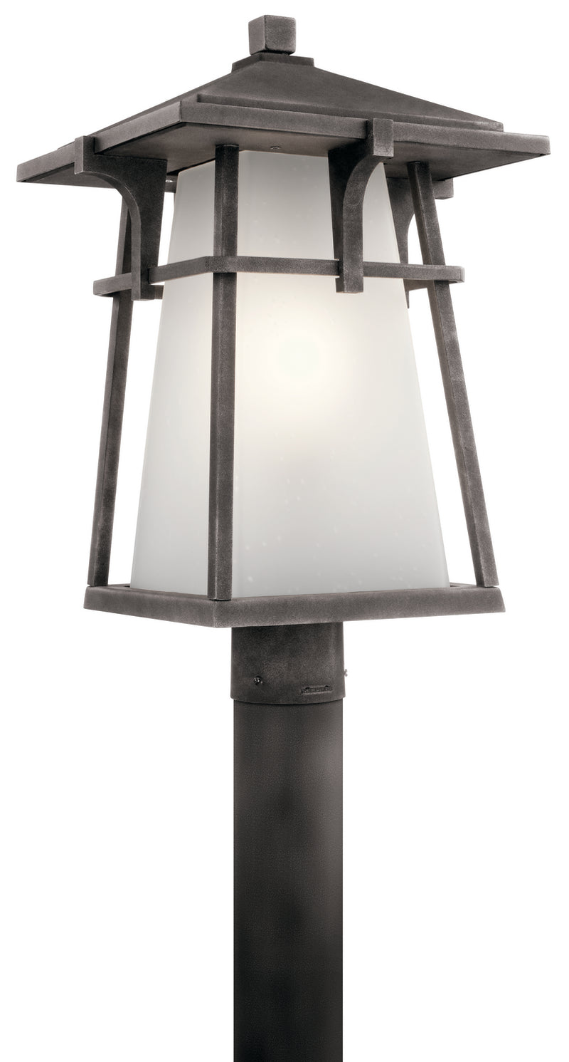 Kichler 49724WZC One Light Outdoor Post Mount, Weathered Zinc