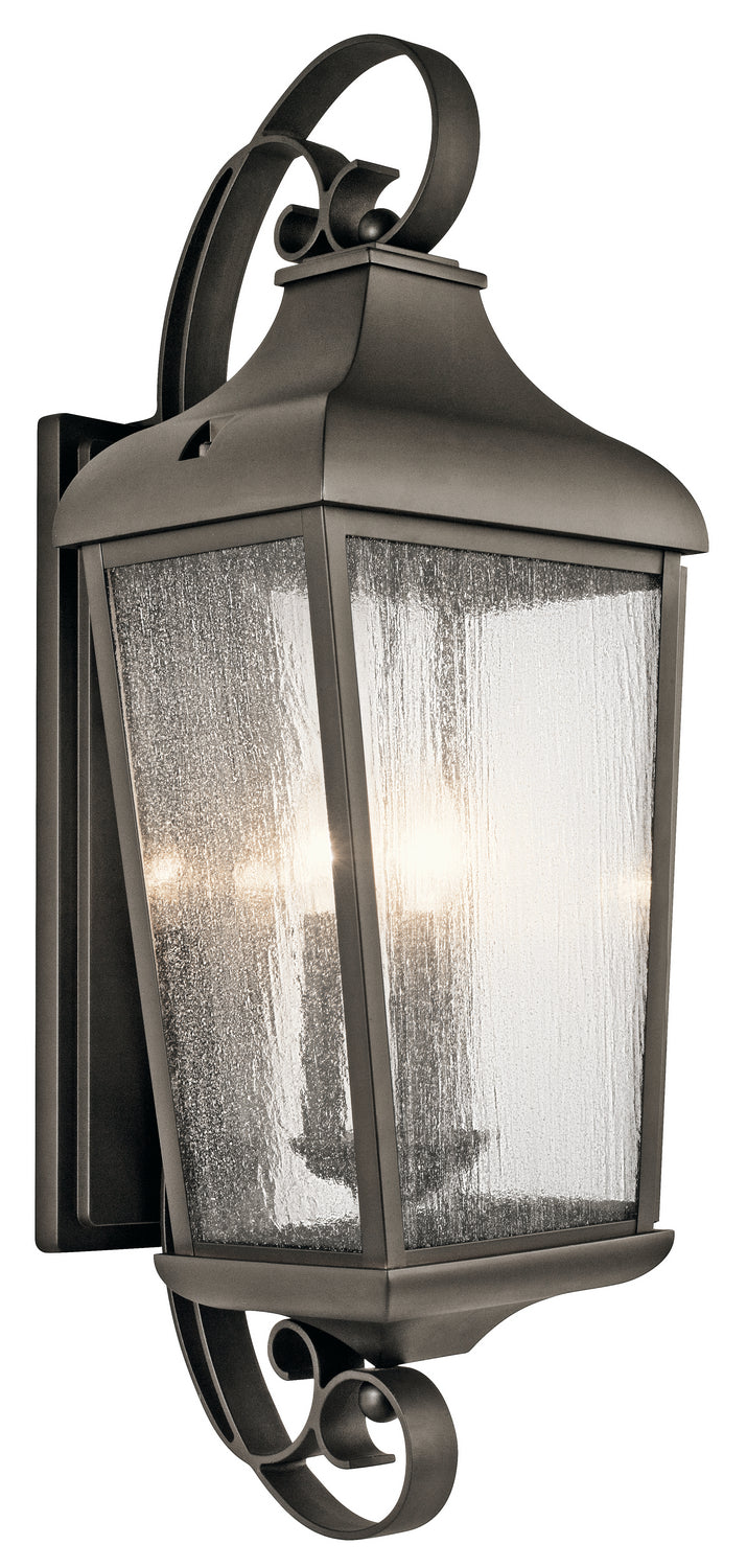 Kichler 49738OZ Three Light Outdoor Wall Mount, Olde Bronze