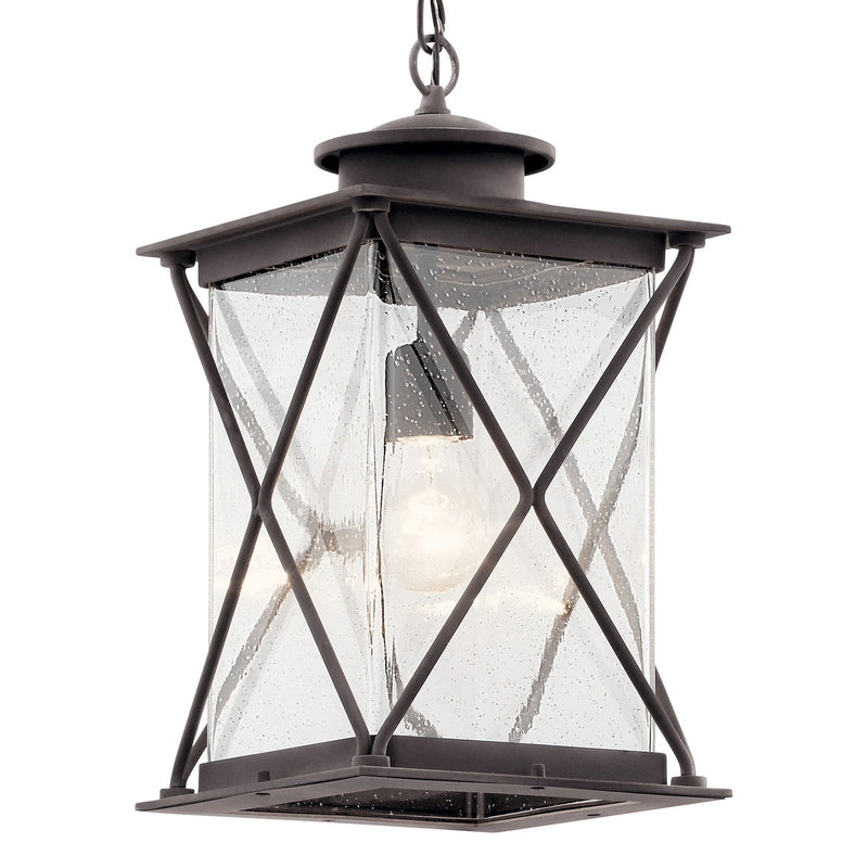 Kichler 49747WZC One Light Outdoor Pendant, Weathered Zinc