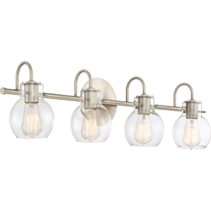 Quoizel ANW8604AN Four Light Bath Fixture, Antique Nickel