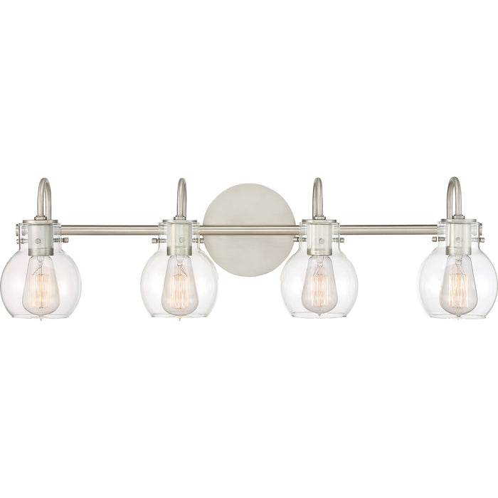 Quoizel ANW8604AN Four Light Bath Fixture, Antique Nickel