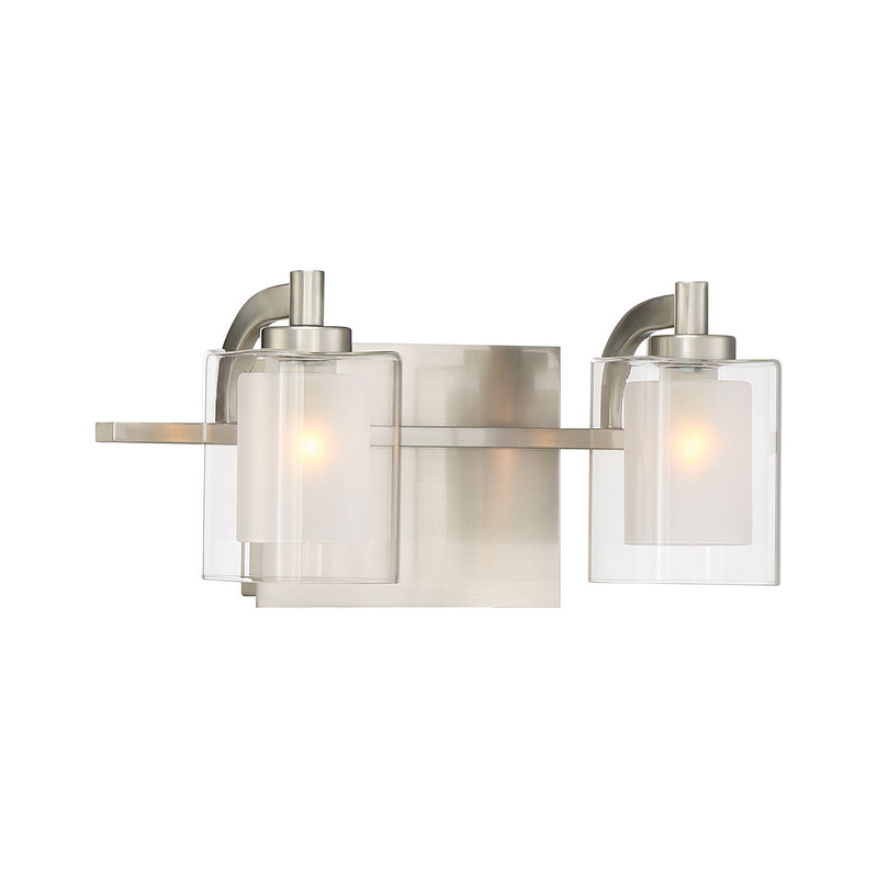 Quoizel KLT8602BNLED Two Light Bath Fixture, Brushed Nickel