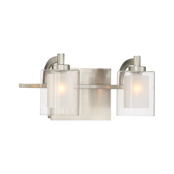 Quoizel KLT8602BNLED Two Light Bath Fixture, Brushed Nickel