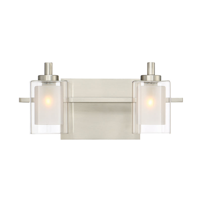 Quoizel KLT8602BNLED Two Light Bath Fixture, Brushed Nickel