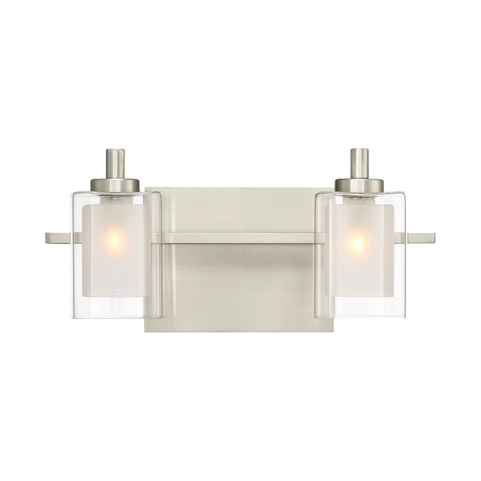 Quoizel KLT8602BNLED Two Light Bath Fixture, Brushed Nickel