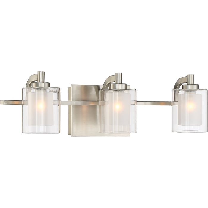 Quoizel KLT8603BNLED Three Light Bath Fixture, Brushed Nickel