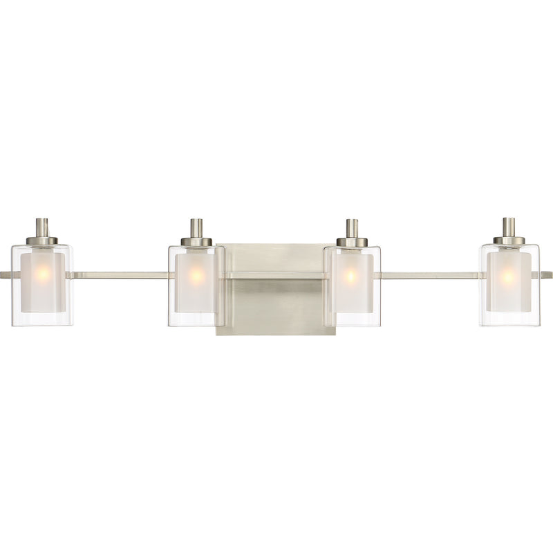Quoizel KLT8604BNLED Four Light Bath Fixture, Brushed Nickel