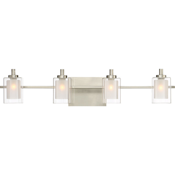 Quoizel KLT8604BNLED Four Light Bath Fixture, Brushed Nickel