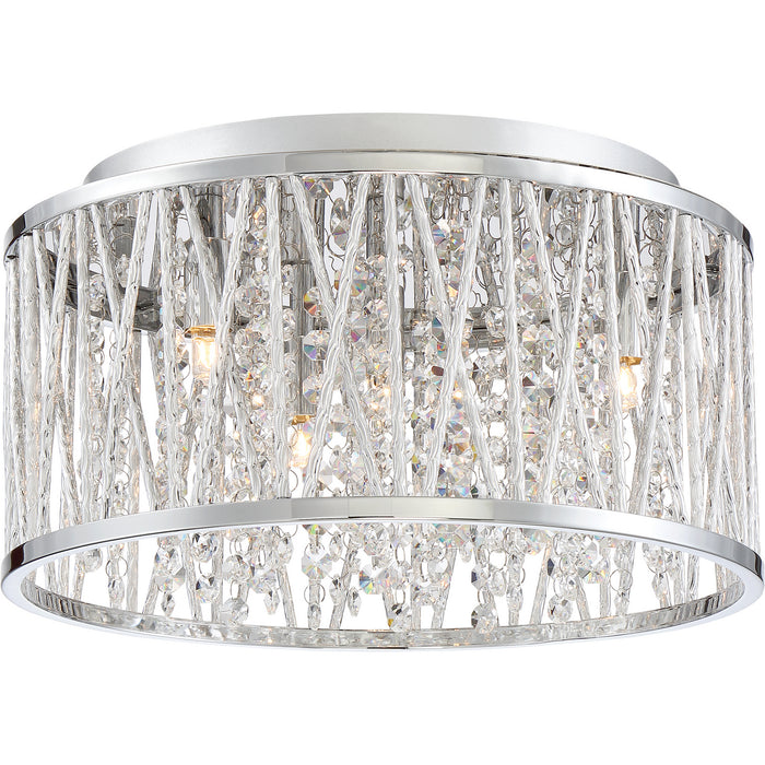 Quoizel PCCC1614C Four Light Flush Mount, Polished Chrome