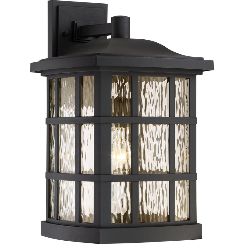 Quoizel SNN8411K One Light Outdoor Wall Lantern, Mystic Black