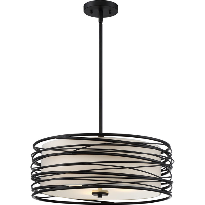 Quoizel SPL2820K Three Light Pendant, Mystic Black