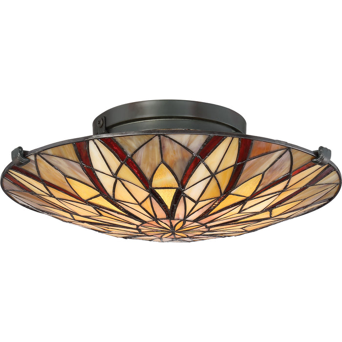 Quoizel TFVY1400VA Two Light Flush Mount, Valiant Bronze