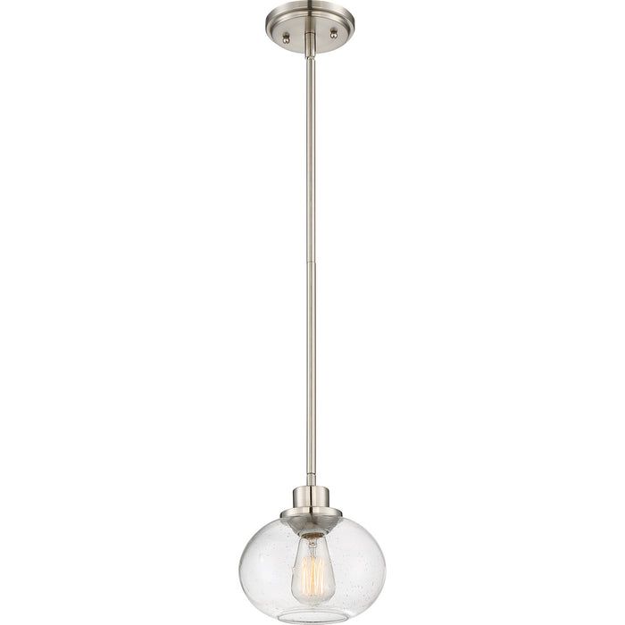Quoizel TRG1508BN One Light Mini Pendant, Brushed Nickel