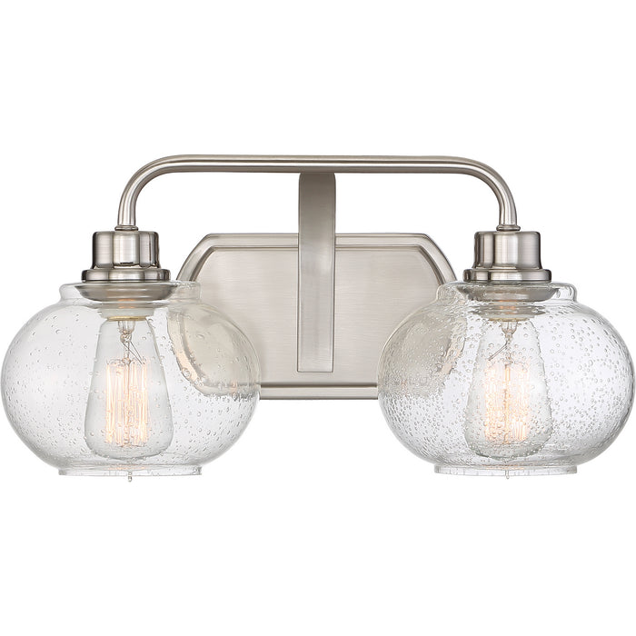 Quoizel TRG8602BN Two Light Bath Fixture, Brushed Nickel