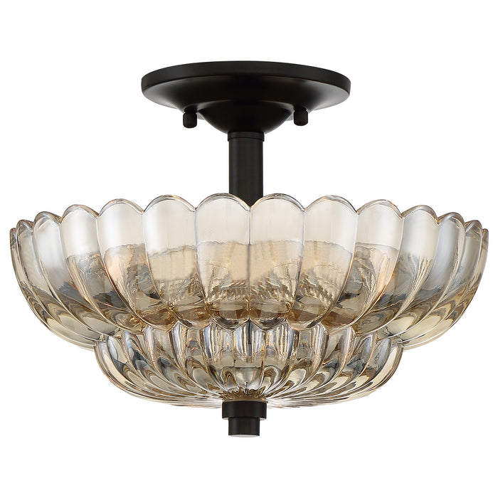 Quoizel WHP1712MC Three Light Semi-Flush Mount, Mottled Cocoa