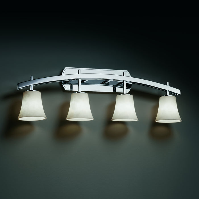 Justice Designs CLD-8594-20-CROM Four Light Bath Bar, Polished Chrome