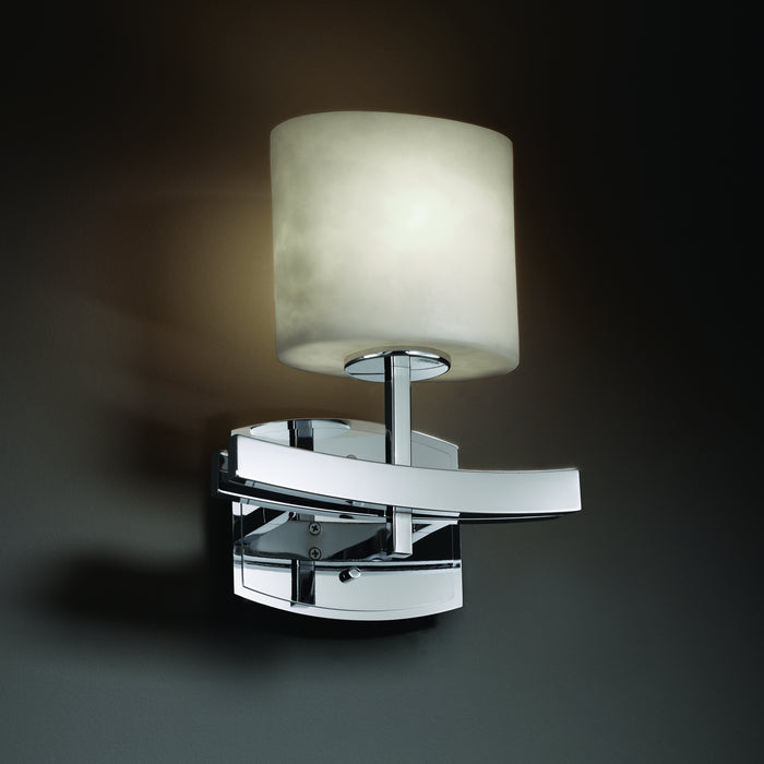 Justice Designs CLD-8597-30-CROM One Light Wall Sconce, Polished Chrome