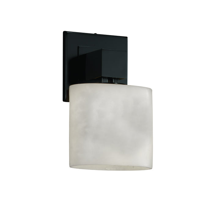 Justice Designs CLD-8707-30-MBLK One Light Wall Sconce, Matte Black