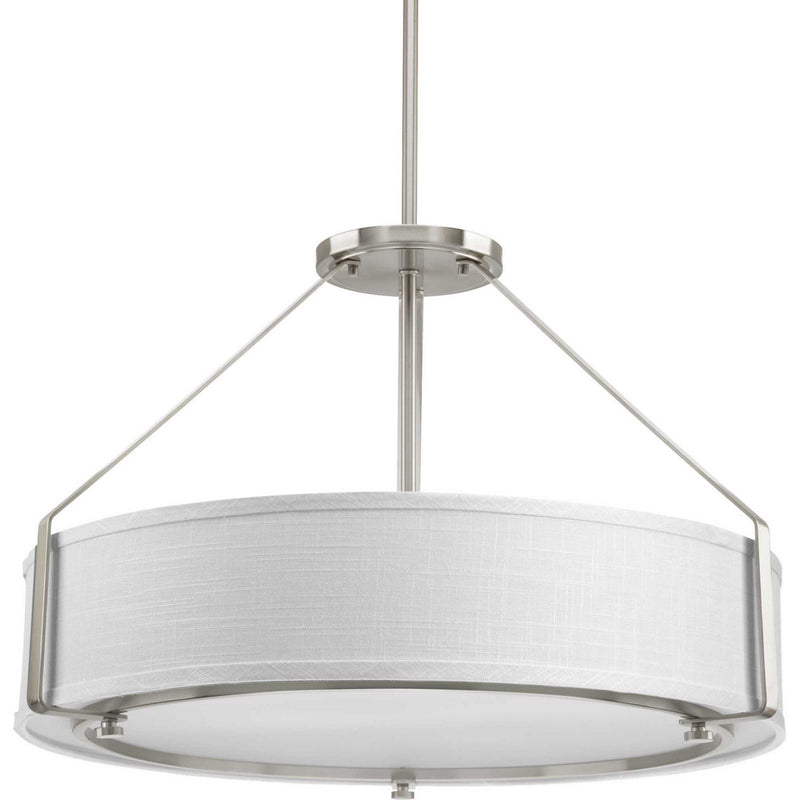 Progress Lighting P5015-09 Four Light Pendant, Brushed Nickel