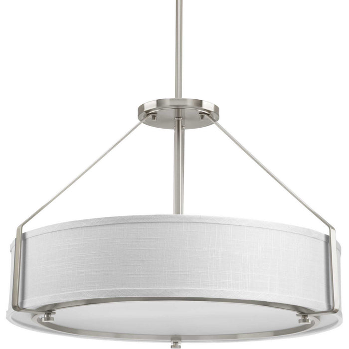 Progress Lighting P5015-09 Four Light Pendant, Brushed Nickel